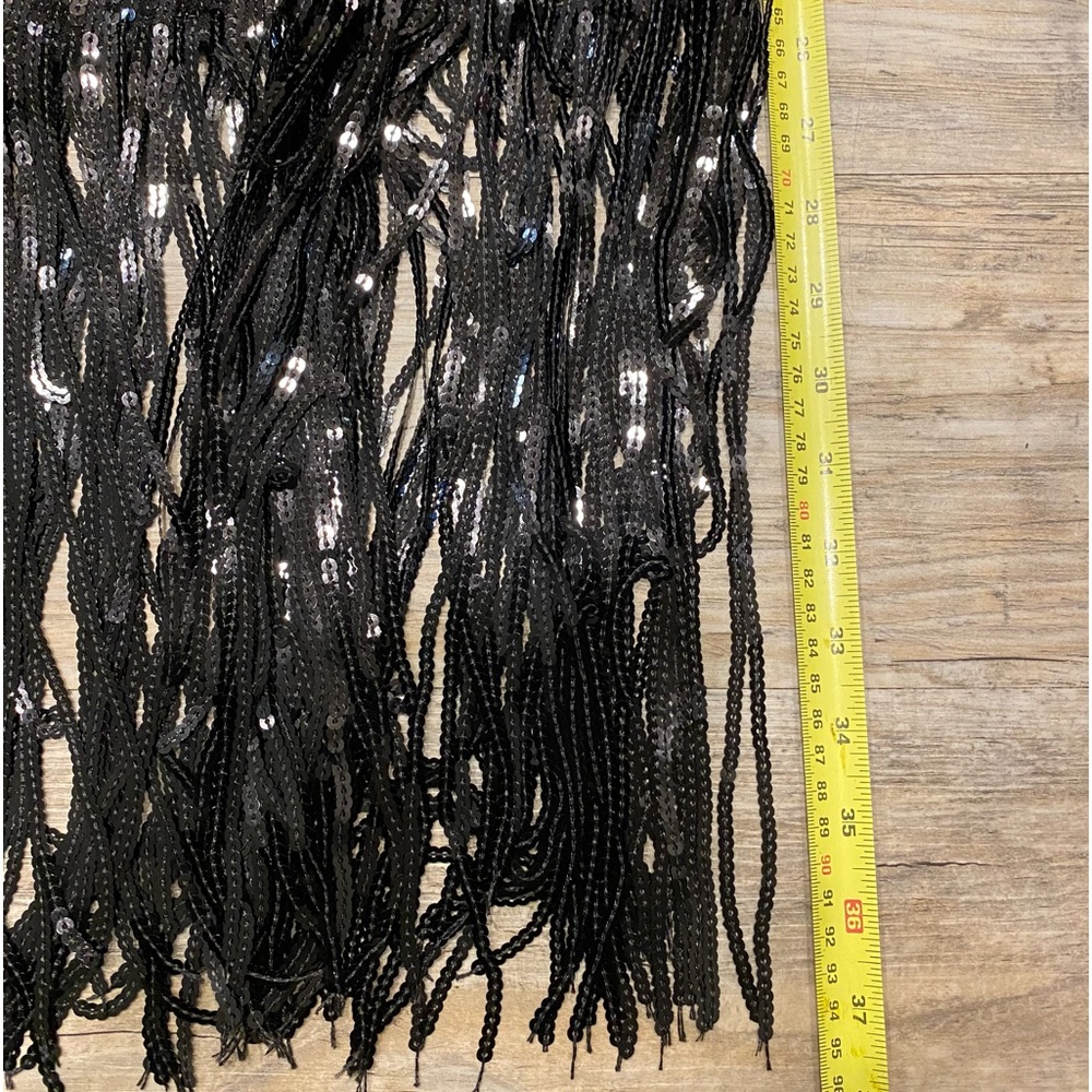 BooHoo Plus Fringed Black Dress - Picture 4 of 9